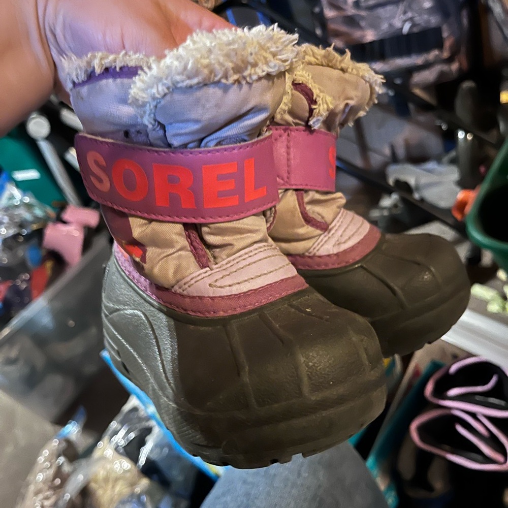 Sorel Kids' Pink and purple Snow Boots